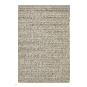 Savannah Textured Hi-Lo Stripe Modern Plain Mottled Chunky Hand-Woven Felted Wool Yarn Looped Pile Taupe Rug-Melrose-Rug Love - The Most Loved Rug Store
